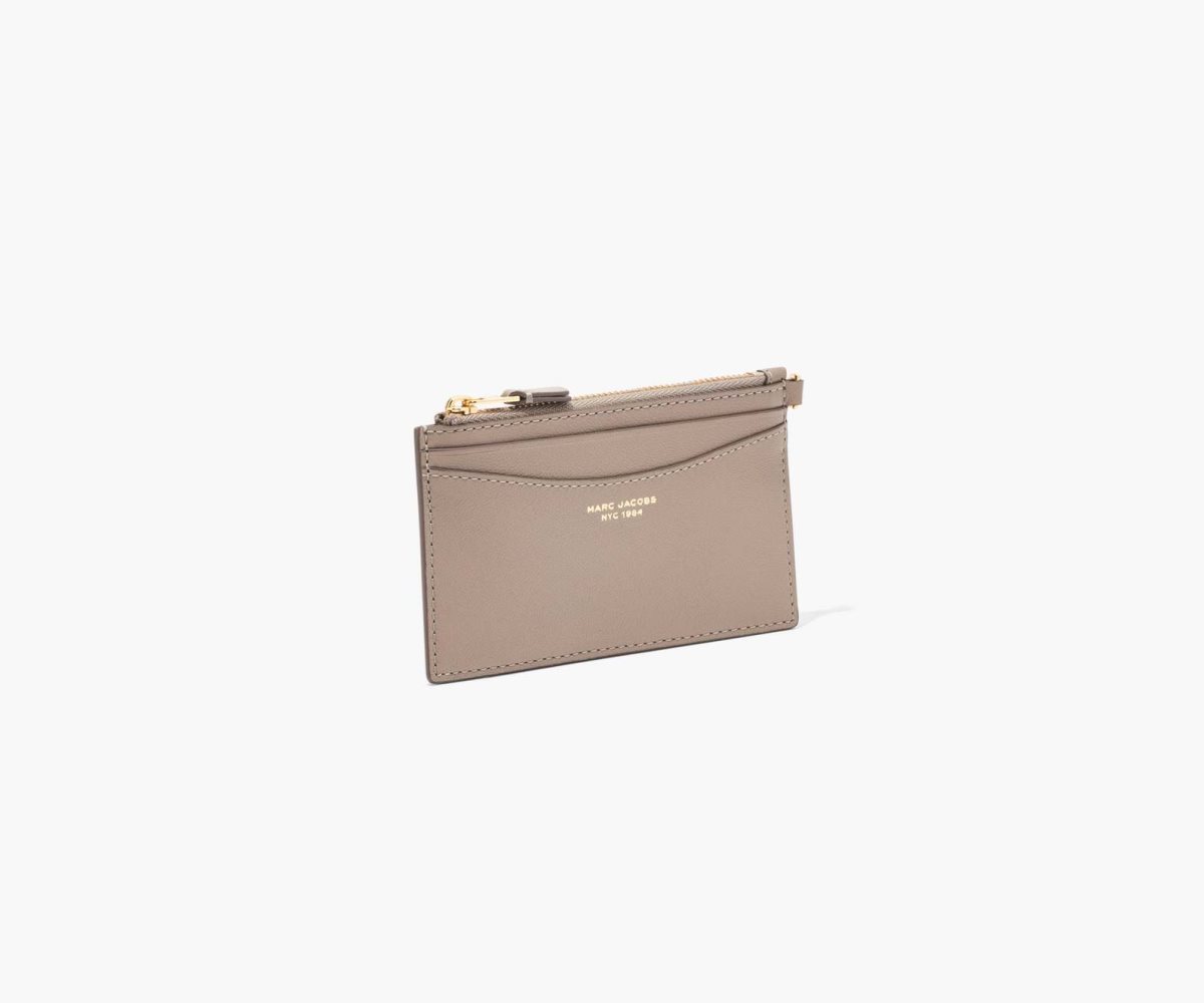 Marc Jacobs Slim 84 Top Zip Wristlet Cement | 4507KFIPR