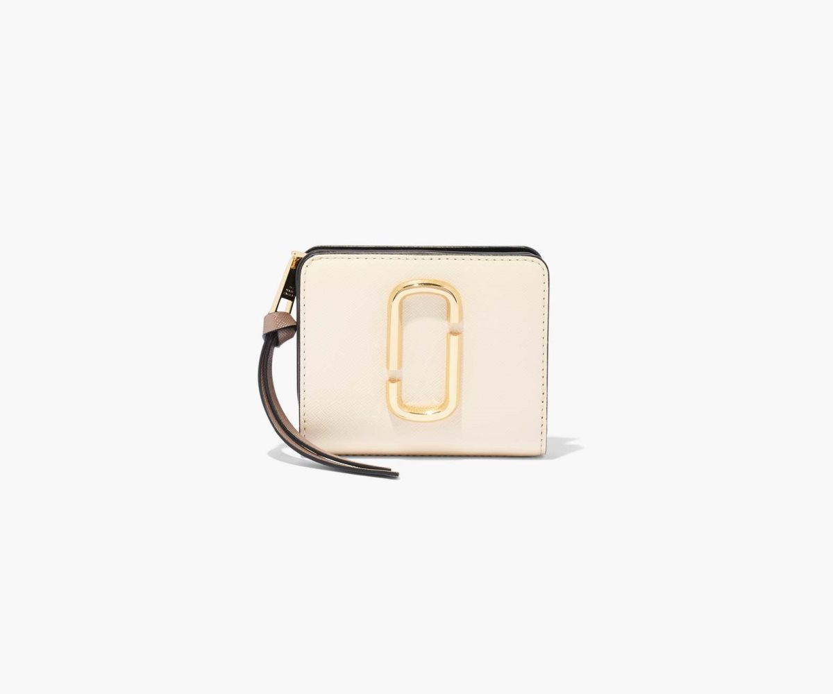 Marc Jacobs Snapshot Mini Compact Wallet New Cloud White Multi | 6521PODIE