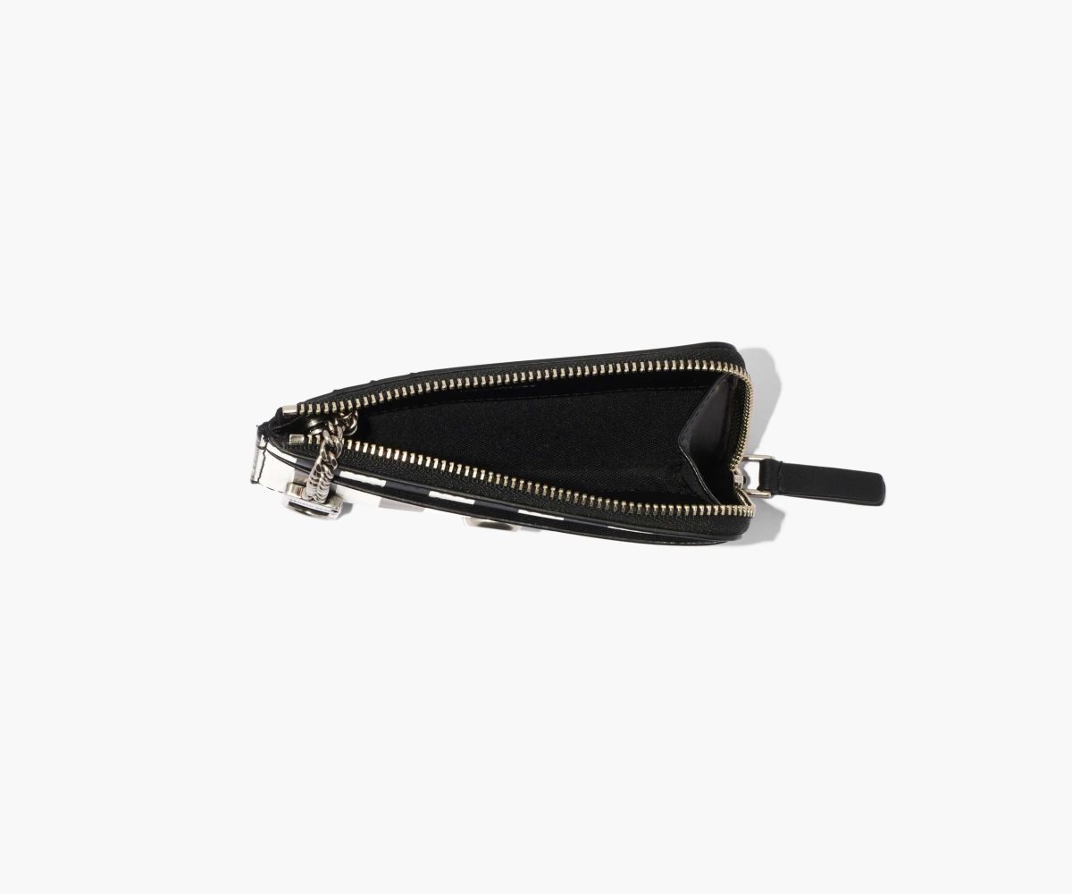 Marc Jacobs Striped J Marc Top Zip Multi Wallet Black/White | 8207HYBFE