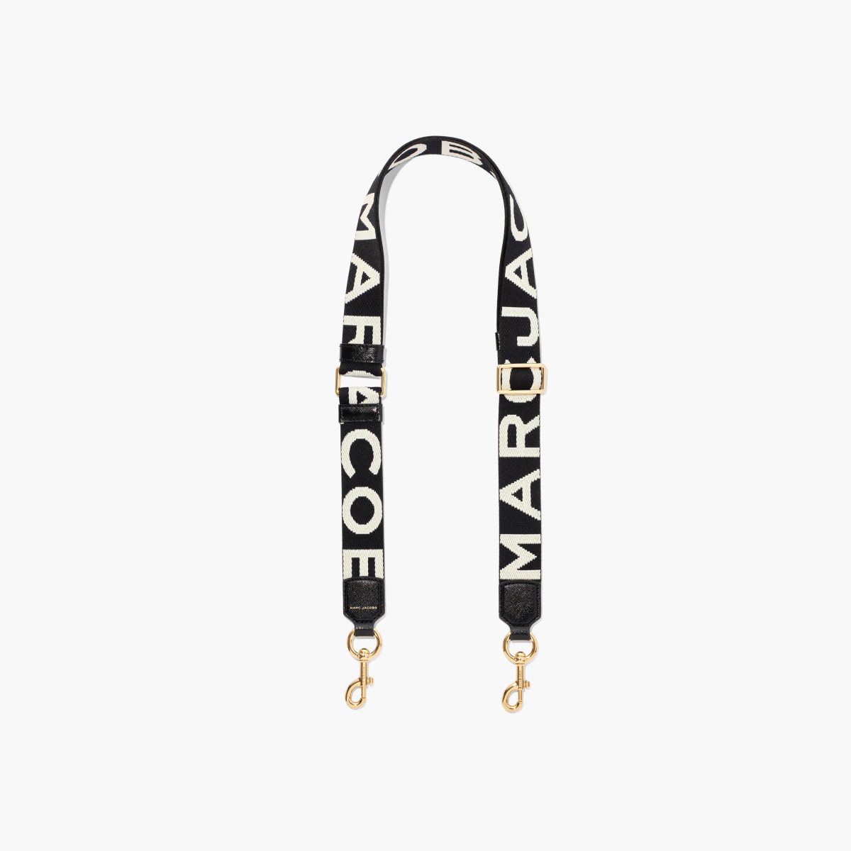 Marc Jacobs Thin Logo Webbing Strap Black/White | 6874XBUEY