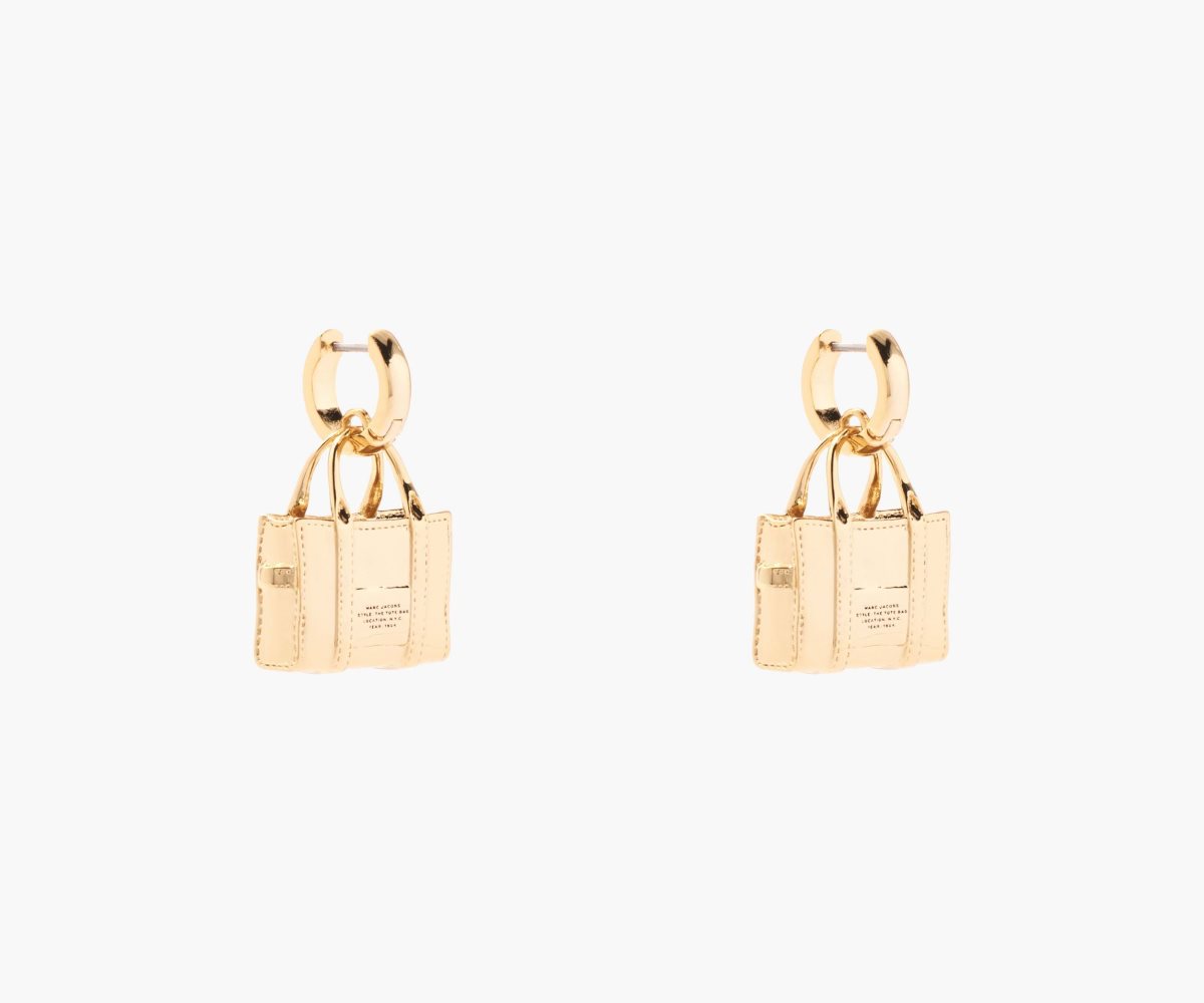Marc Jacobs Tote Bag Earrings Light Antique Gold | 2836IZHGB