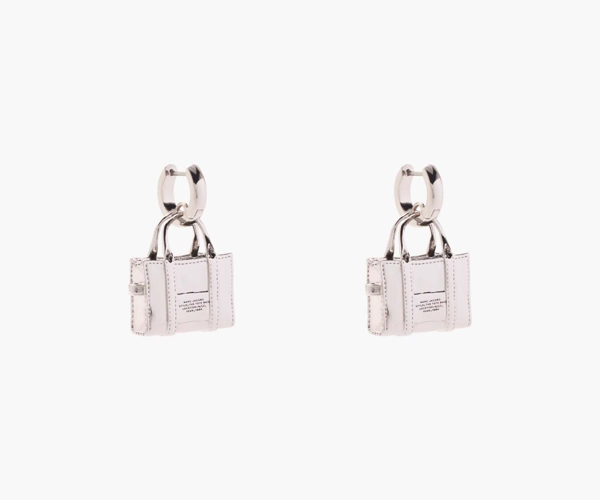 Marc Jacobs Tote Bag Earrings Light Antique Silver | 8926TYXHC