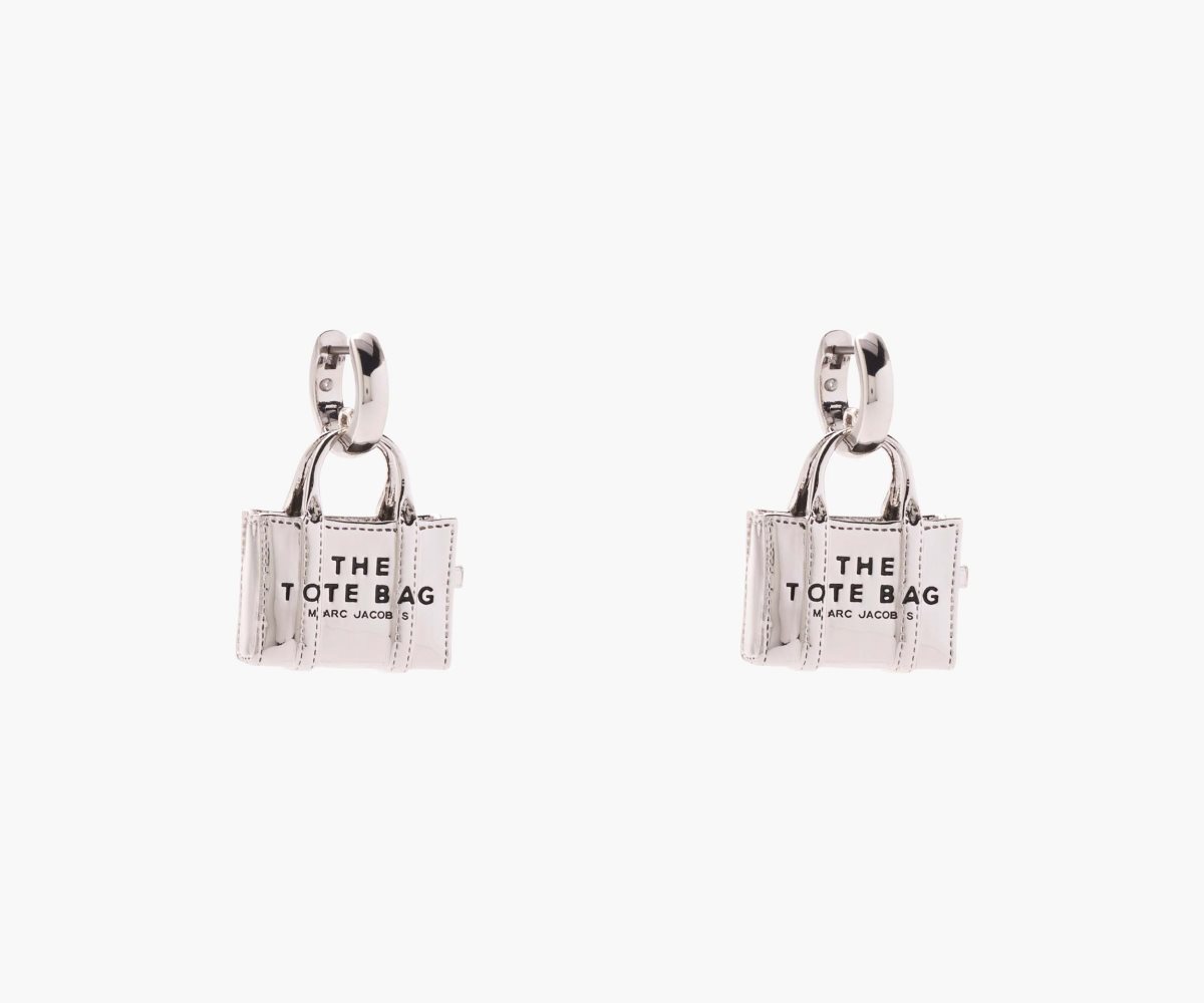Marc Jacobs Tote Bag Earrings Light Antique Silver | 8926TYXHC