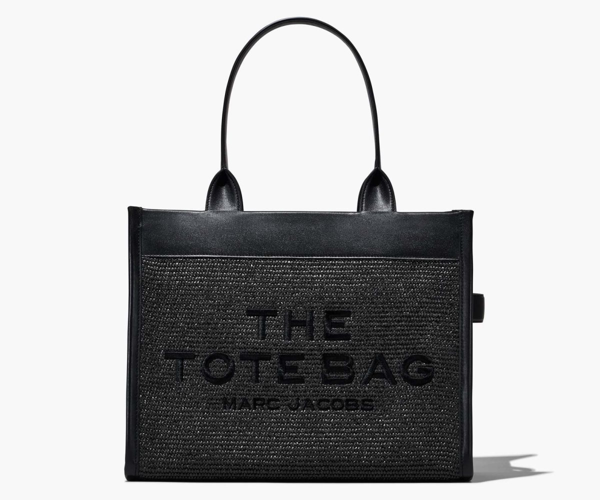 Marc Jacobs Woven DTM Large Tote Bag Black | 9783SVKUD