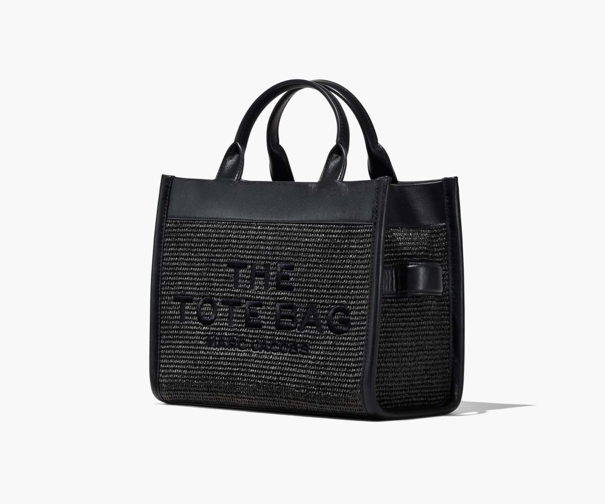 Marc Jacobs Woven DTM Medium Tote Bag Black | 7652OJYBE