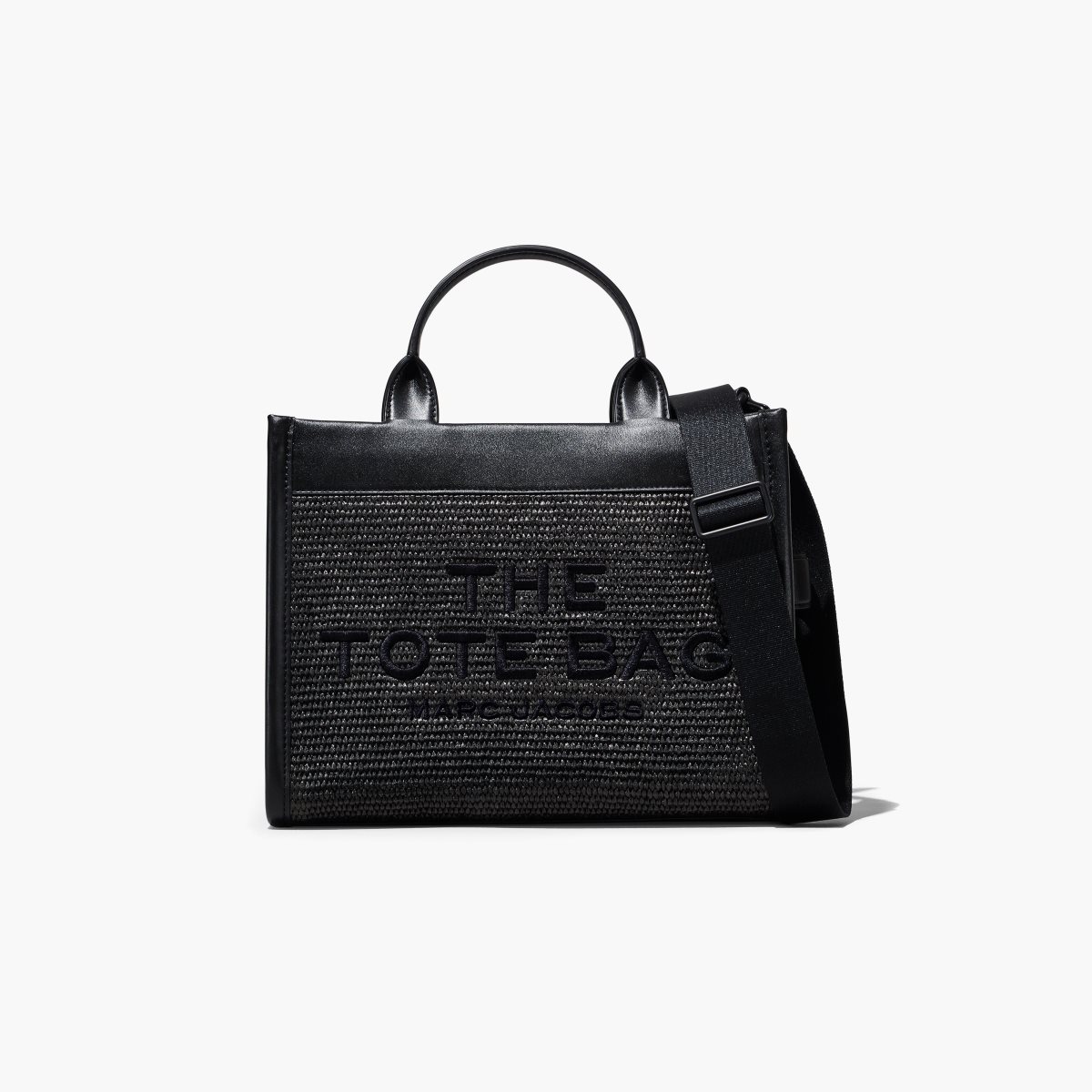 Marc Jacobs Woven DTM Medium Tote Bag Black | 7652OJYBE