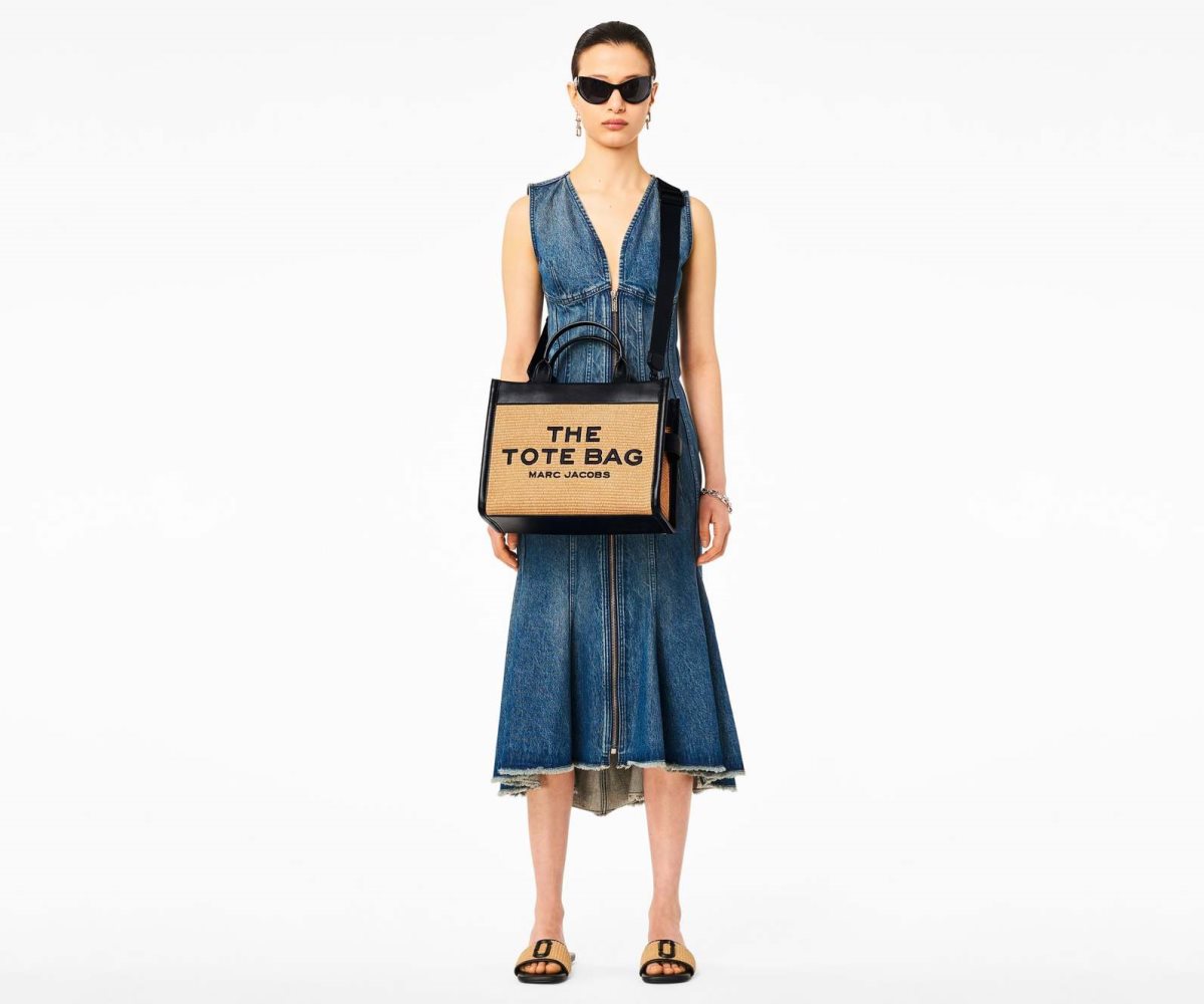Marc Jacobs Woven Medium Tote Bag Natural | 6478QFWKZ