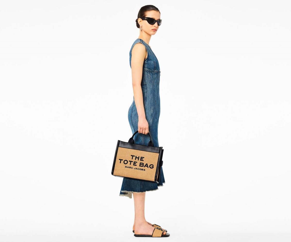 Marc Jacobs Woven Medium Tote Bag Natural | 6478QFWKZ