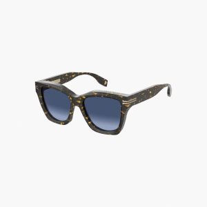 Marc Jacobs Icon Edge Oversized Square Sunglasses Havana | 0763CZQSD