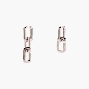 Marc Jacobs J Marc Chain Link Earrings Silver | 0421GZTQV