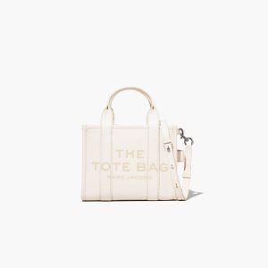 Marc Jacobs Leather Mini Tote Bag Cotton/Silver | 5791PDKRC