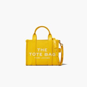 Marc Jacobs Leather Mini Tote Bag Sun | 7931UVDIO