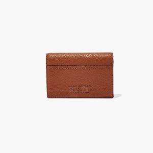 Marc Jacobs Leather Small Bifold Wallet Argan Oil | 2476YUPLX