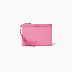 Marc Jacobs Leather Small Wristlet Candy Pink | 7849CASDF