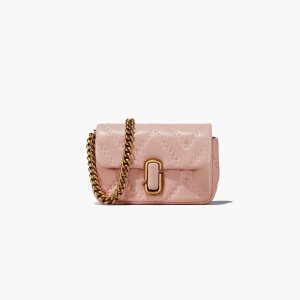 Marc Jacobs Quilted Leather J Marc Mini Bag Rose | 4307XUKNV