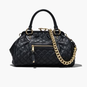 Marc Jacobs Re-Edition Quilted Leather Stam Bag Black | 9072MPVZC